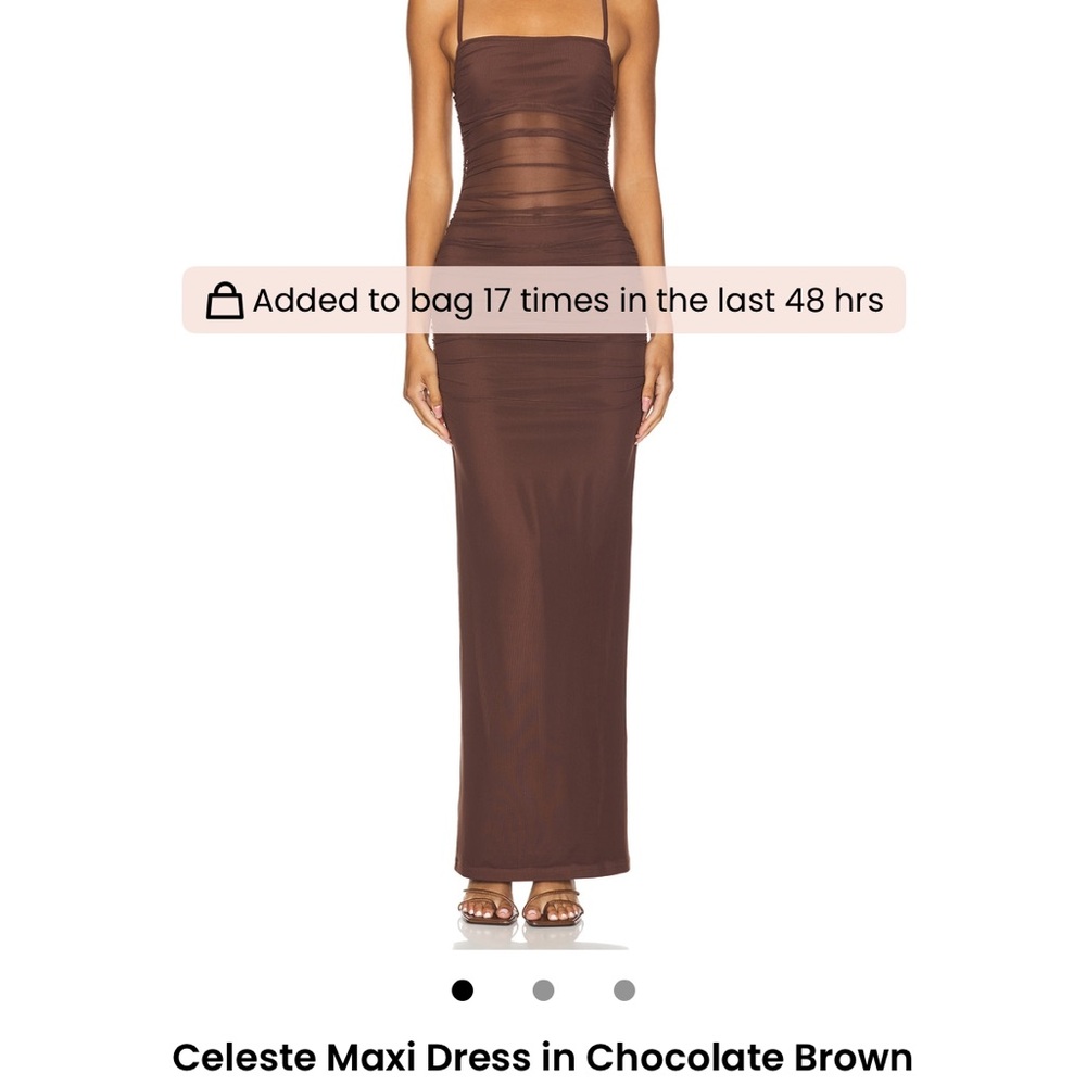 Superdown Chocolate Brown Maxi Dress